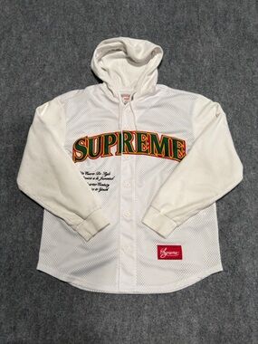 Supreme Mesh Hooded Baseball Jersey Size - Small